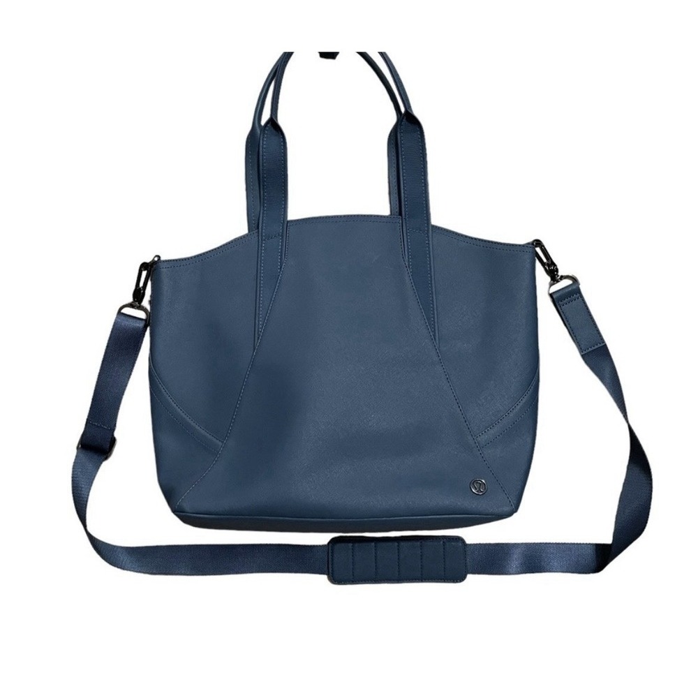 Lululemon All Day Tote Blue  Pockets Water Repellent Purse Bag Crossbody